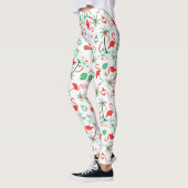 Rode Kerst Flamingo Multi leggings (Links)