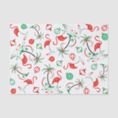 Rode Kerst Flamingo Multi tissue papier (Voorkant)