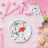 Rode Kerst Flamingo papier bord (Feest)