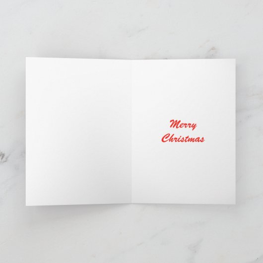 Rode Kerst Flamingo Vrolijk Kerstfeest in tekst Feestdagen Kaart (Binnen)