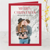 rode kerst foto kerstkaart kaart (Gele Bloem)