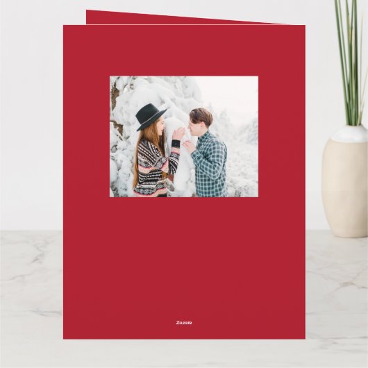 rode kerst foto kerstkaart kaart (Achterkant)
