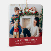 Rode Kerst Foto Ornament (Rechts)