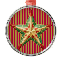 RODE KERST GETUFT PATROON MET GROENE RODE STER