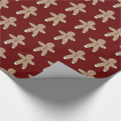 Rode Kerst Gingerbread Cookies Cadeaupapier (Hoek)