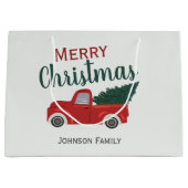 Rode kerst groot cadeauzakje (Voorkant)