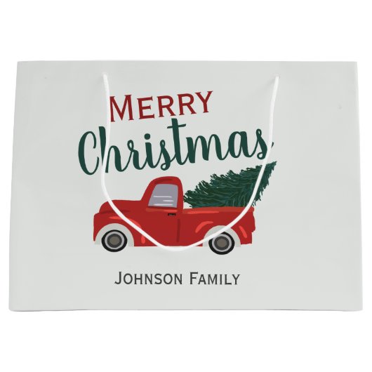 Rode kerst groot cadeauzakje (Voorkant)