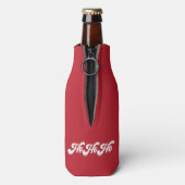 Rode kerst Ho Ho Ho-fles koeler (Fles Achterkant)