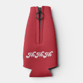 Rode kerst Ho Ho Ho-fles koeler (Achterkant)