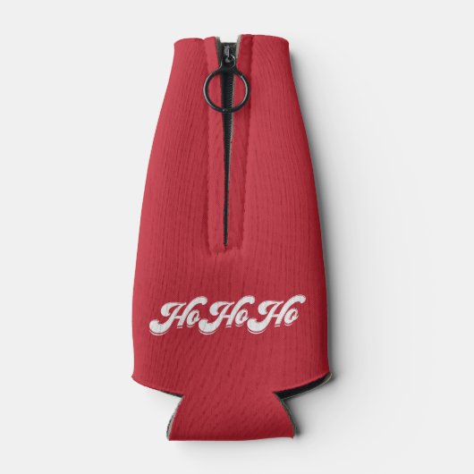 Rode kerst Ho Ho Ho-fles koeler (Achterkant)