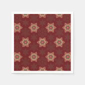  rode kerst Holly Celtic Star Pattern Servet (Voorkant)