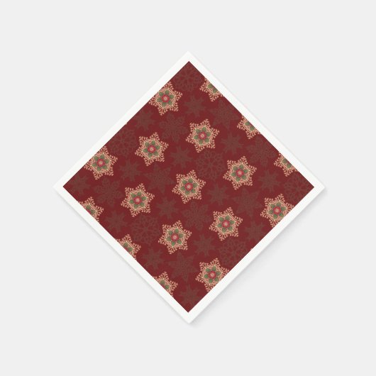  rode kerst Holly Celtic Star Pattern Servet (Hoek)