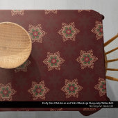  rode kerst Holly Celtic Star Pattern Tafelkleed