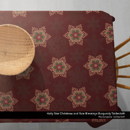  rode kerst Holly Celtic Star Pattern Tafelkleed