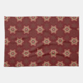  rode kerst Holly Celtic Star Pattern Theedoek (Horizontaal)