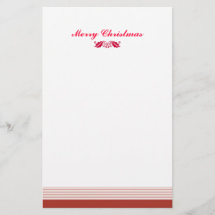 Rode Kerst Hulstblaadjes Briefpapier