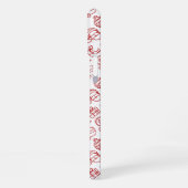 Rode Kerst Icon Patroon iPhone Hoesje (Linkerkant)