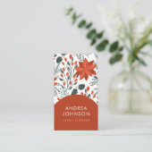 Rode kerst in botanische en arch Berry Winter Visitekaartje (Staand voorkant)