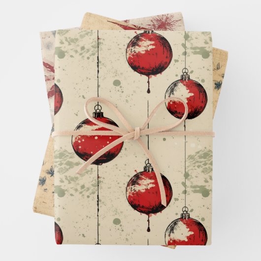  rode kerst inpakpapier vel (In situ)