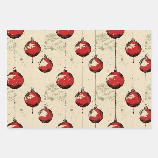  rode kerst inpakpapier vel (Voorkant)