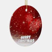 Rode kerst keramisch ornament (Rechts)