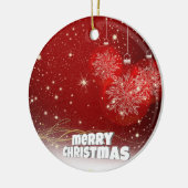 Rode kerst keramisch ornament (Links)