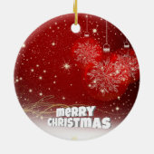 Rode kerst keramisch ornament (Achterkant)