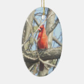  rode kerst keramisch ornament (Rechts)