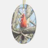  rode kerst keramisch ornament (Links)