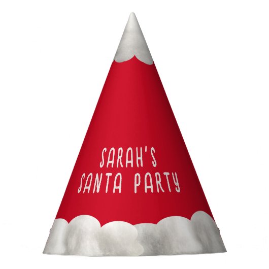 Rode Kerst Kerstman Vakantiepapier Party Petten Feesthoedjes (Voorkant)