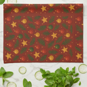 Rode Kerst Keuken Handdoek – Classic Holiday Tea