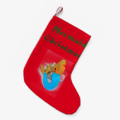 rode kerst kleine kerstsok (Voorkant (Hangend))