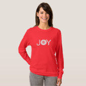 Rode Kerst Kring Lange Mouwen T-Shirt (Voorkant volledig)