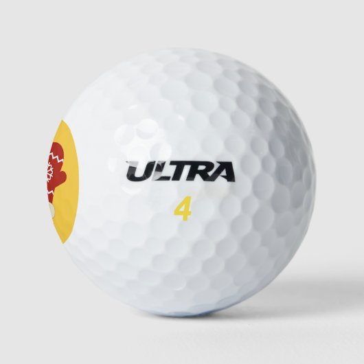 Rode kerst Mittens Golf Balls Golfballen (Logo)