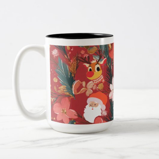 Rode Kerst mok ontwerp (Links)