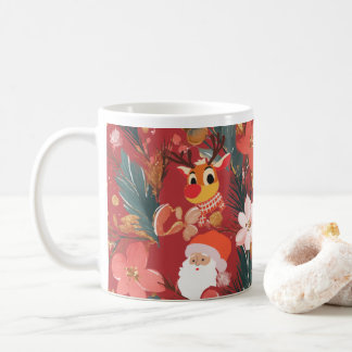 Rode Kerst mok ontwerp