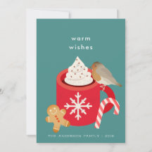 Rode Kerst Mok & Robin Kerst Vakantie Kaart