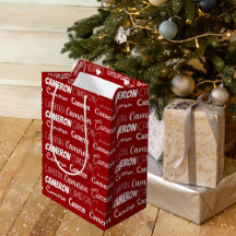 Rode Kerst Naam Collage Gepersonaliseerd