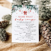 Rode Kerst Naam Dat Baby Song Baby shower Spel Kaart