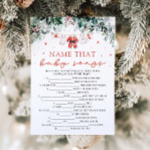 Rode Kerst Naam Dat Baby Song Baby shower Spel Kaart