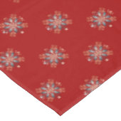 Rode Kerst Nordic Folk sneeuwvlok patroon Tafelkleed (Gekanteld)