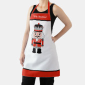 Rode kerst notenkraker bakken schort (Insitu)