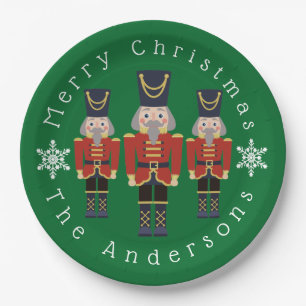 Rode Kerst Notenkrakers Personaliseer Papieren Bordje