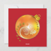 Rode Kerst Ornament Foto Wenskaart Feestdagenkaart (Achterkant)