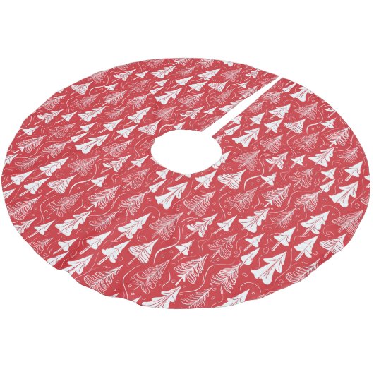 Rode Kerst Patroon#6 ID1009 Kerstboom Rok (Gekanteld)