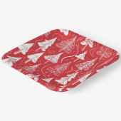 Rode Kerst Patroon#6 ID1009 Papieren Bordje (Gebogen)