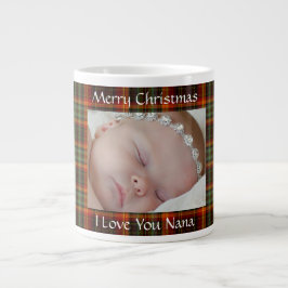 Rode Kerst Plaid Fotobeker Grote Koffiekop
