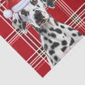 Rode Kerst Plaid Kerstmis Dalmatiër Hond Liefhebbe Tissuepapier (Detail)