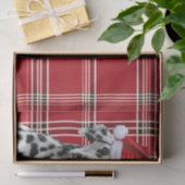 Rode Kerst Plaid Kerstmis Dalmatiër Hond Liefhebbe Tissuepapier (Geschenk)