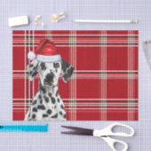 Rode Kerst Plaid Kerstmis Dalmatiër Hond Liefhebbe Tissuepapier (Craft)